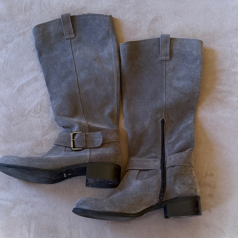 Garnet Hill Gray Heeled Boots